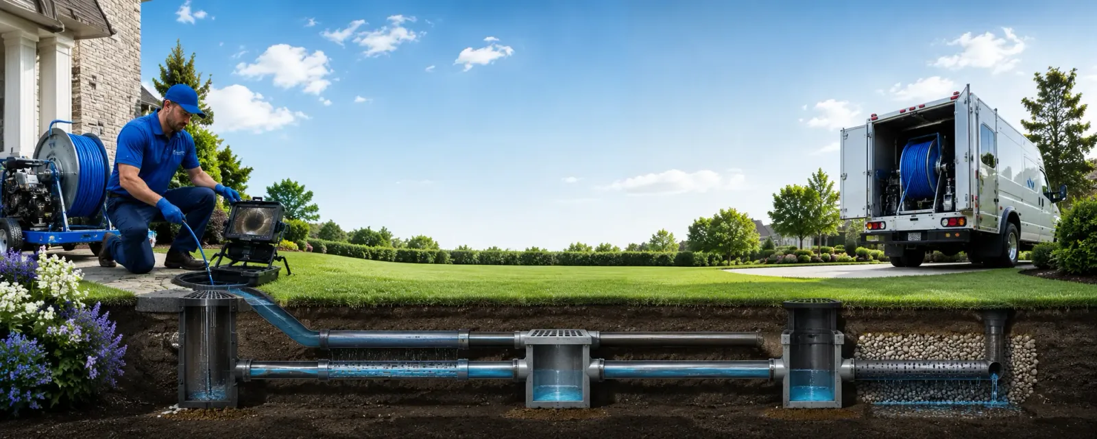 Outdoor drain cleaning information for Hiland, WY